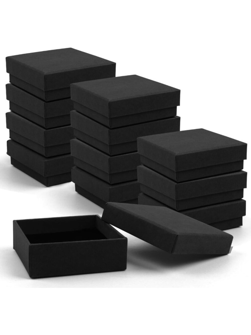 Jewelry Gift Box Set - 12 Cotton-Filled Cardboard Boxes for Necklaces & Rings